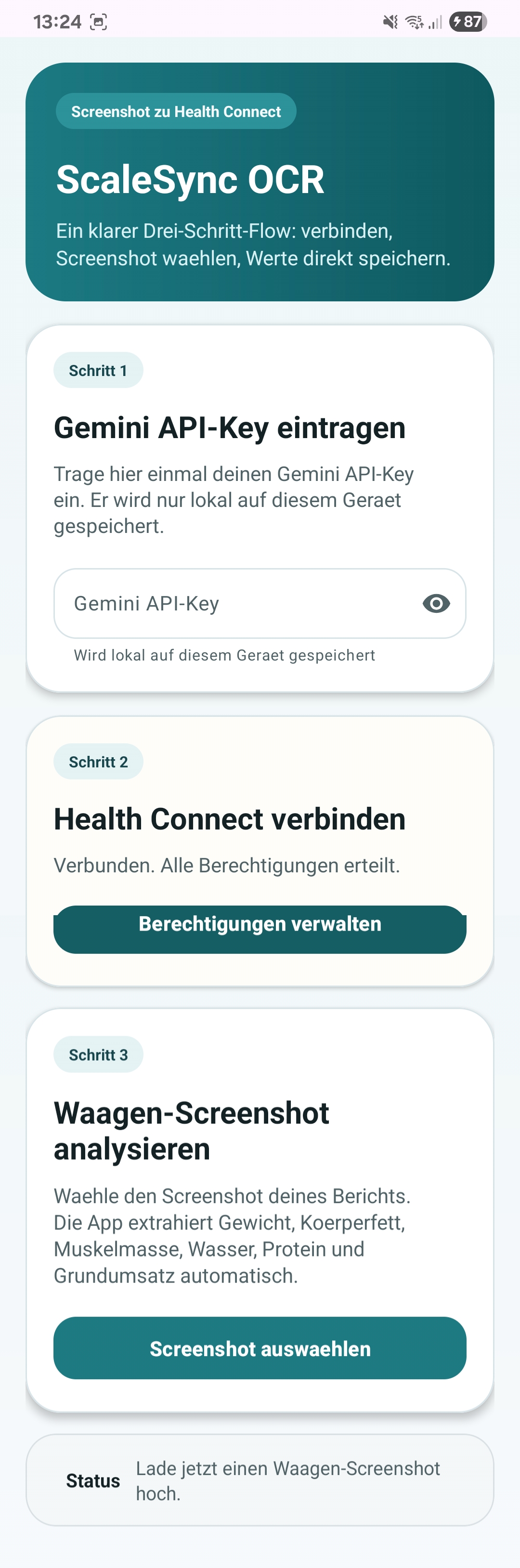 ScaleSync OCR app screenshot